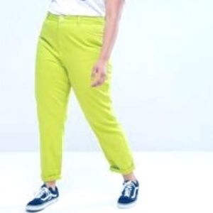 ASOS Curve Original Mom Jeans In Neon